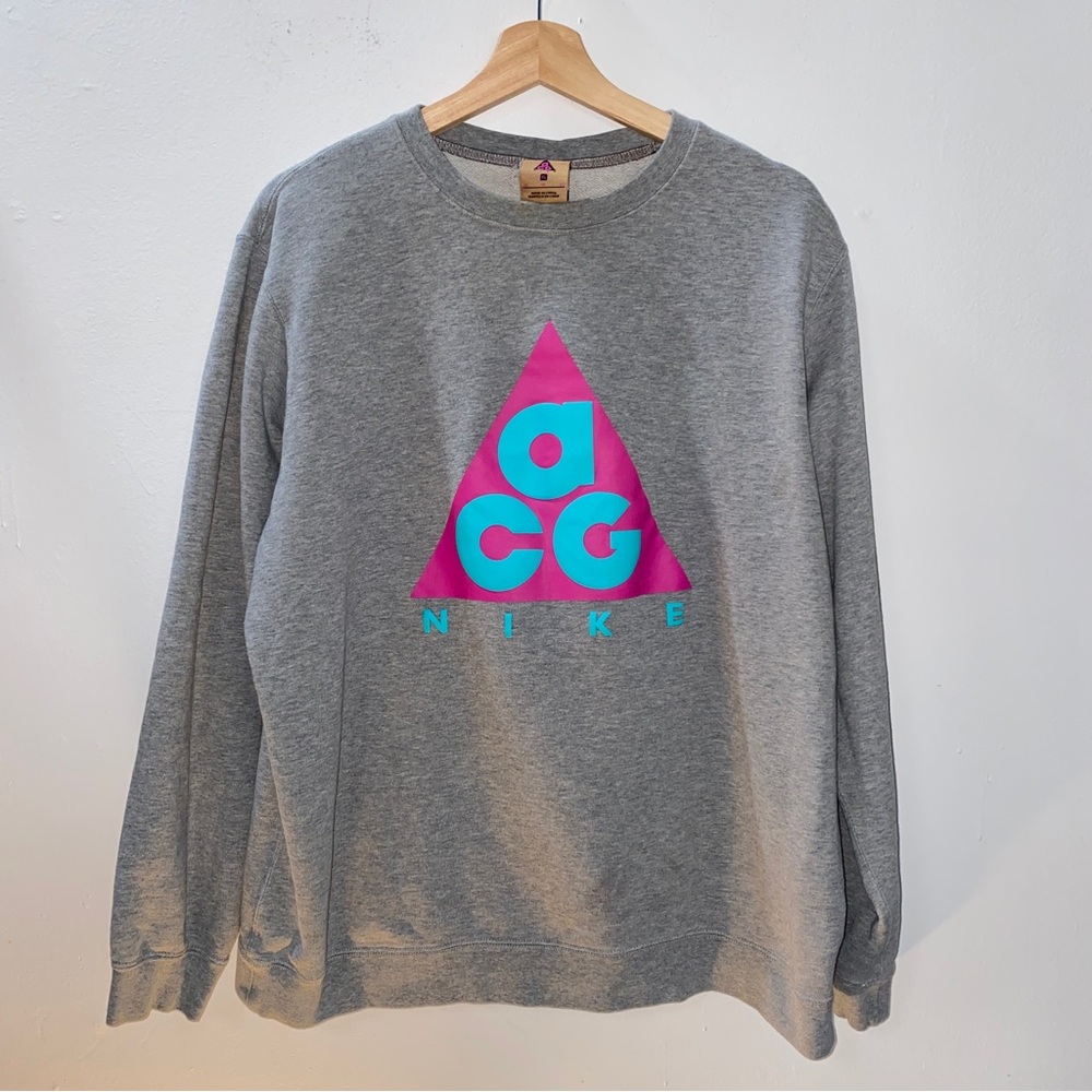 Men’s Nike ACG Crew Fleece Men’s Size XL Gray AR8796-063 Crewneck Sweatshirt